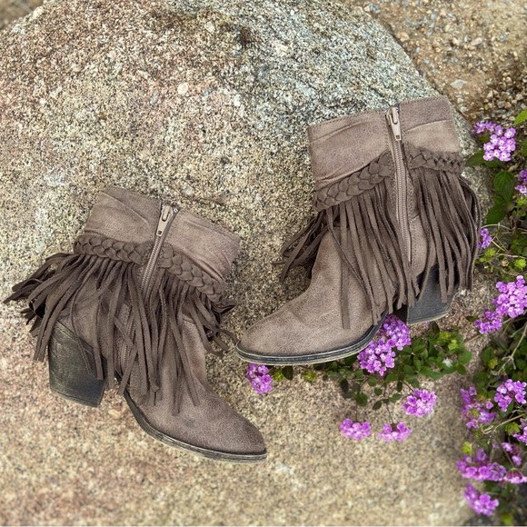 Darling Fringe Boots in Vegan Bullhide - Picture 7 of 12